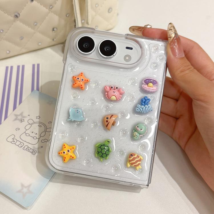 Epoxy Marine Animals Acrylic PC Phone Case, For iPhone Duo