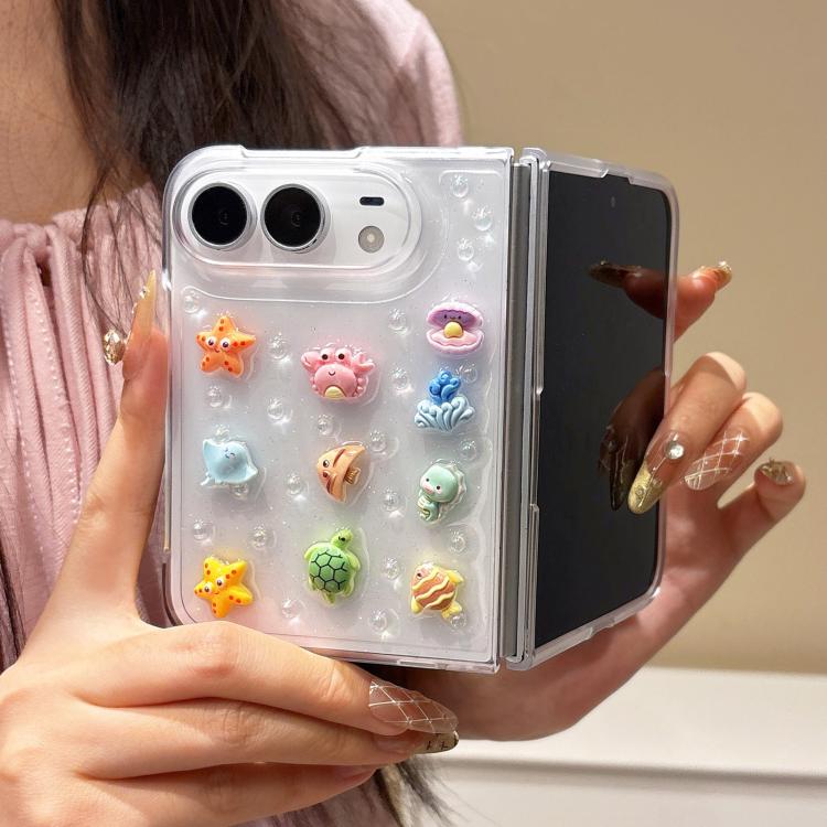 Epoxy Marine Animals Acrylic PC Phone Case, For iPhone Duo