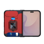 Camera Shield Card Slot PC+TPU Phone Case, For iPhone Duo