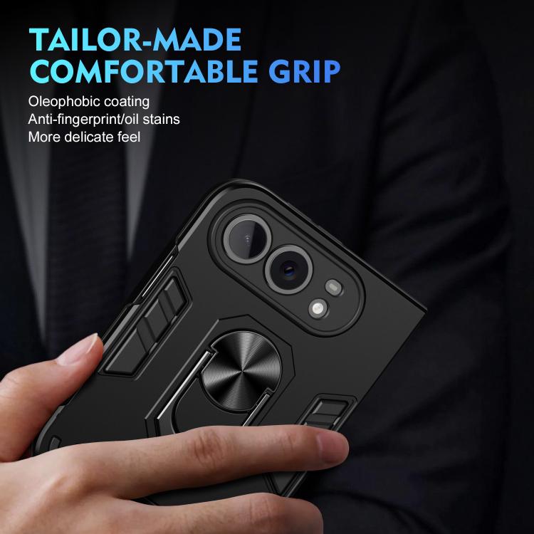 Shockproof Metal Ring Holder Phone Case, For iPhone Duo