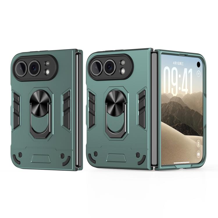 Shockproof Metal Ring Holder Phone Case, For iPhone Duo