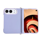 Side Clamp Magnetic Axis Solid Color Leather Texture Phone Case, For iPhone Duo