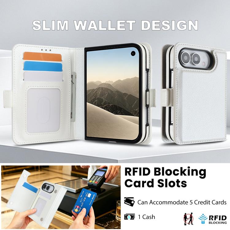 Solid Color Multifunctional Folding Leather Phone Case, For iPhone  Duo