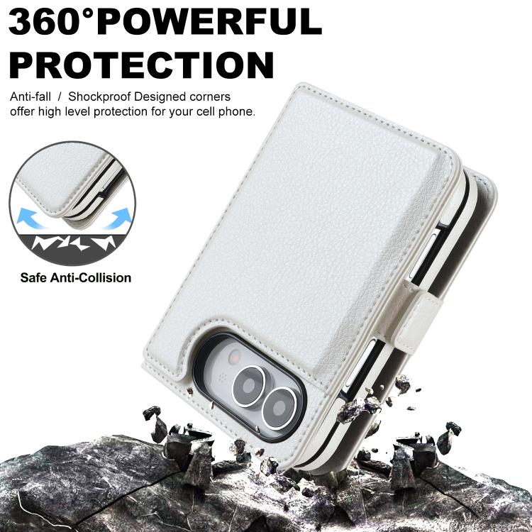 Solid Color Multifunctional Folding Leather Phone Case, For iPhone  Duo