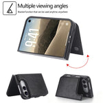 Full Coverage Fold Double Buckle PU Phone Case, For iPhone Duo