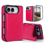 Full Coverage Fold Double Buckle PU Phone Case, For iPhone Duo