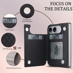 Rhombic Texture Full Coverage Fold Double Buckle PU Phone Case, For iPhone Duo