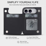 Rhombic Texture Full Coverage Fold Double Buckle PU Phone Case, For iPhone Duo