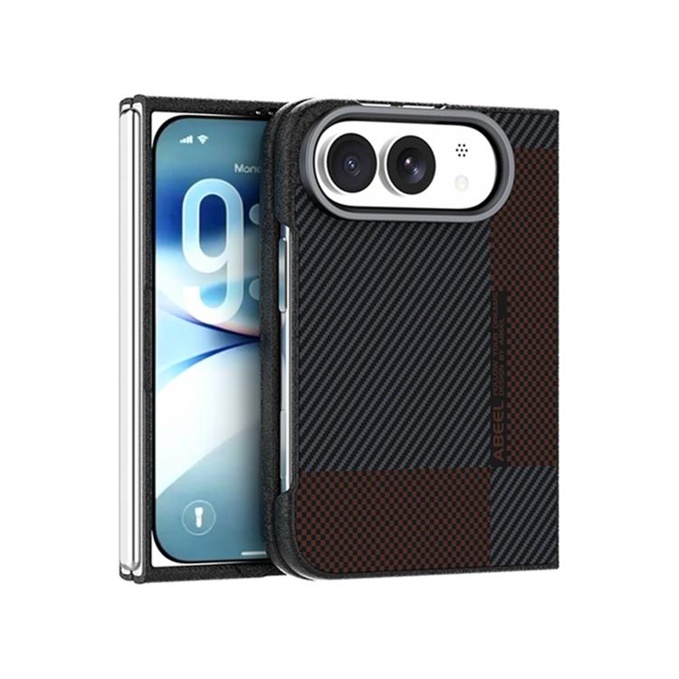 ABEEL 6D Micro Embossed Texture Magnetic Phone Case, For iPhone Duo