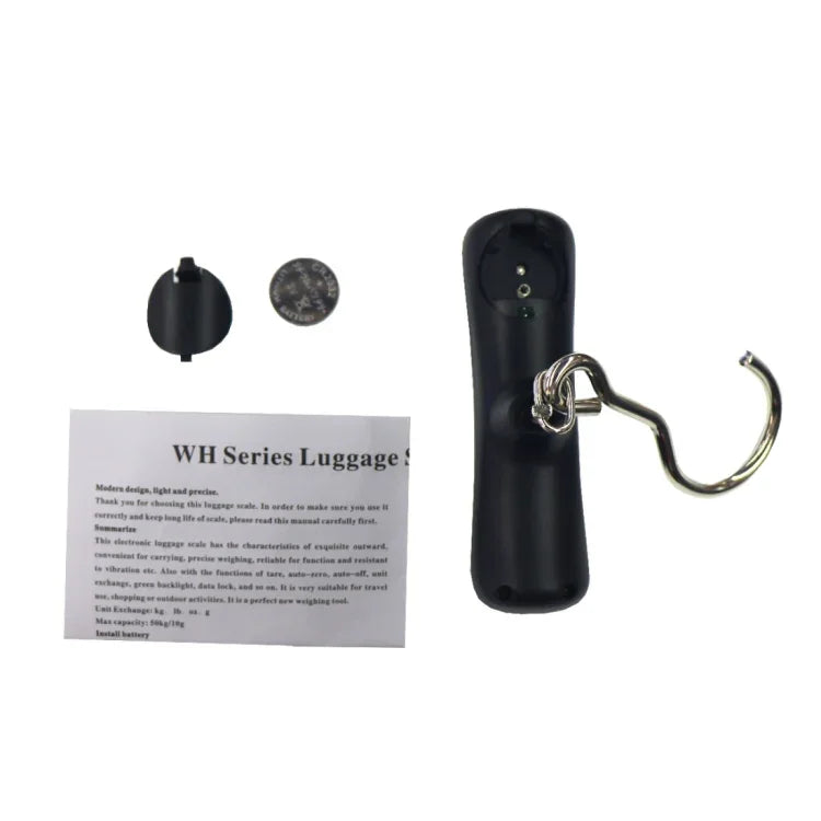 MH-A18 Portable Digital High-Load Weighting Hook Electronic Luggage Scale (10g~50kg), Excluding Batteries, 10g x 50kg