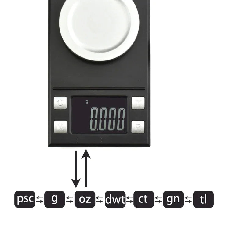 MH-8028 50g x 0.001g High Accuracy Digital Electronic Portable Jewelry Diamond Gem Carat Lab Weight Scale Balance Device with 1.6 inch LCD Screen, 50g/0.001g