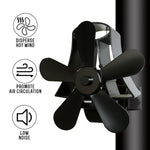 YL-106 5-Blade High Temperature Aluminum Heat Powered Fireplace Stove Fan, YL-106 (Black), YL-106 (Bronze), YL-106 (Grey), YL-106 (Gold), YL-106 (Rose Red), YL-106 (Silver), YL-106 (White)