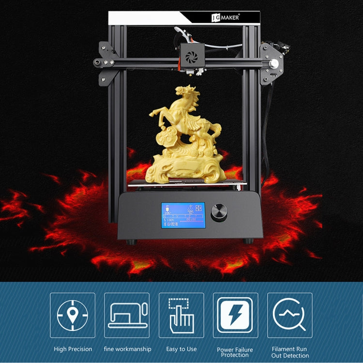 JGAURORA Magic 250W LCD Display Desktop 3D Printer with Knob Control