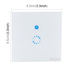 Sonoff  Touch 86mm 1 Gang Tempered Glass Panel Wall Switch Smart Home Light Touch Switch, Compatible with Alexa and Google Home, AC 90V-250V 400W 2A, 86mm