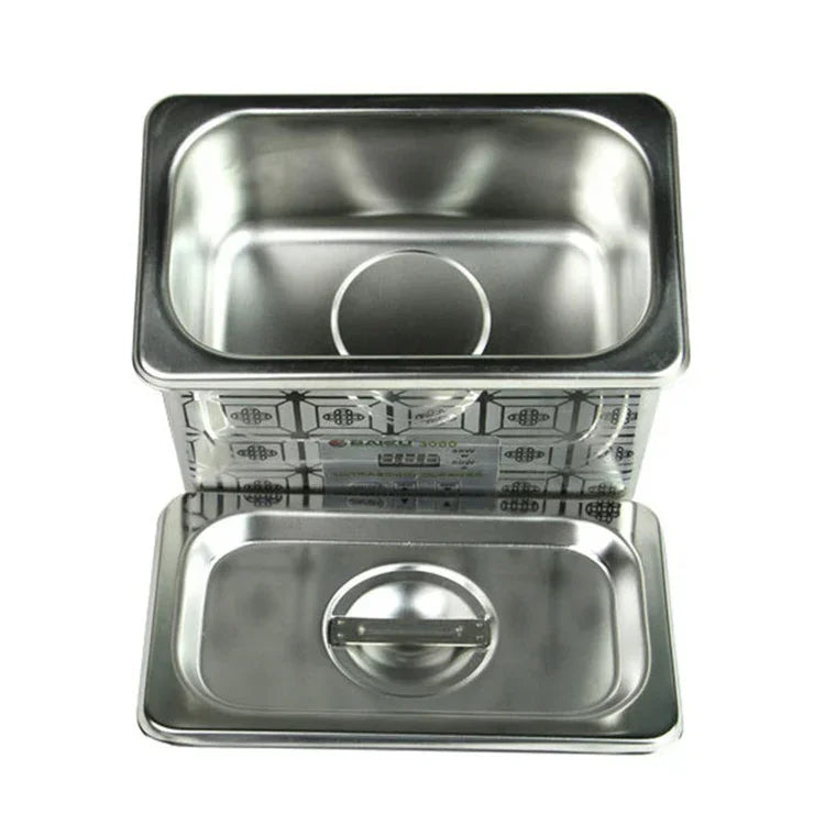 BAKU BK-3050 35W / 50W Adjustable 0.8L LCD Display Ultrasonic Cleaner, AC 220V, BK-3050 35W / 50W 0.8L 220V