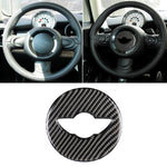 Car Steering Wheel Logo R Chassis Carbon Fiber Decorative Sticker for BMW MINI R55 / R56 / Countryman R60 / Paceman R61, For BMW MINI R55