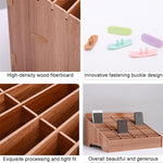 Wooden Multi-cell Mobile Phone Film Stand Desktop Display Rack, 60 Grids, Size: 41.7x34.5x23cm, 60 Grids, Pink, 60 Grids, Green, 60 Grids, Blue