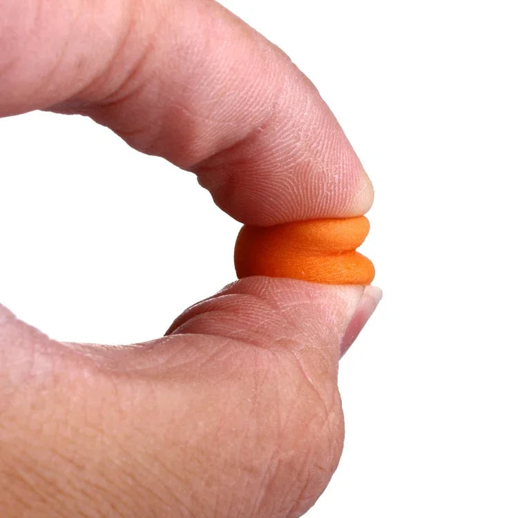 Ten Pairs Non-toxic Orange Soft Memory Foam Material Earplug for Sleeping