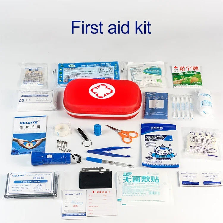 25 In 1 EVA Portable Car Home Outdoor Emergency Supplies Kit Survival Rescue Box, 25 In 1 21x13x5cm (Black), 25 In 1 21x13x5cm (Orange), 25 In 1 21x13x5cm (Blue), 25 In 1 21x13x5cm (Red)