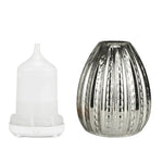 100ml Creative Vase Shape Aromatherapy Machine 3D Glass Humidifier Automatic Alcohol Sprayer with Colorful LED Lamp, 3D Glass Humidifier