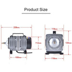 ACO-006 80W 88L/Min Electromagnetic Air Pump Compressor Seafood Fish Tank Increase Oxygen Air Flow Spliter, US Plug, ACO-006