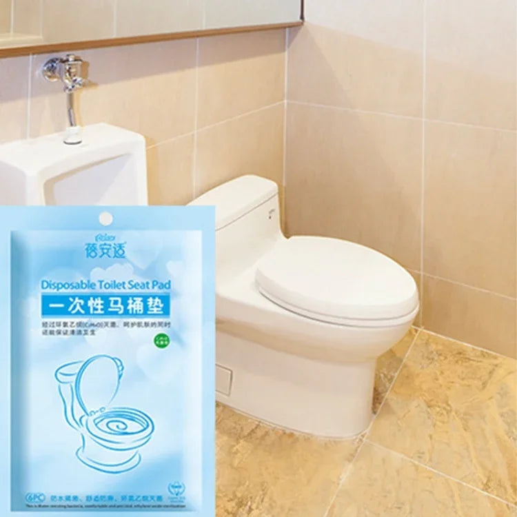 10 PCS Waterproof Anti-bacterium Travel Disposable Toilet Seat Cover Mat Toilet Paper Pad, Anti-bacterium Toilet Seat Cover