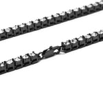 Mens Hip Hop Punk Single Row Crystal Inlaid Alloy Chain Necklace, Size: 24 inch, Size: 24 inch