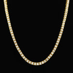 Mens Hip Hop Punk Single Row Crystal Inlaid Alloy Chain Necklace, Size: 30 inch, Size: 30 inch
