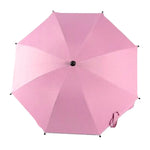 Adjustable Laciness Umbrella For Golf Carts, Baby Strollers/Prams And Wheelchairs To Provide Protection From Rain And The Sun, Azure, Pink