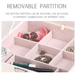 Wooden Jewelry Box Necklace Ring Storage Organizer Large Jewel Cabinet Gift Case