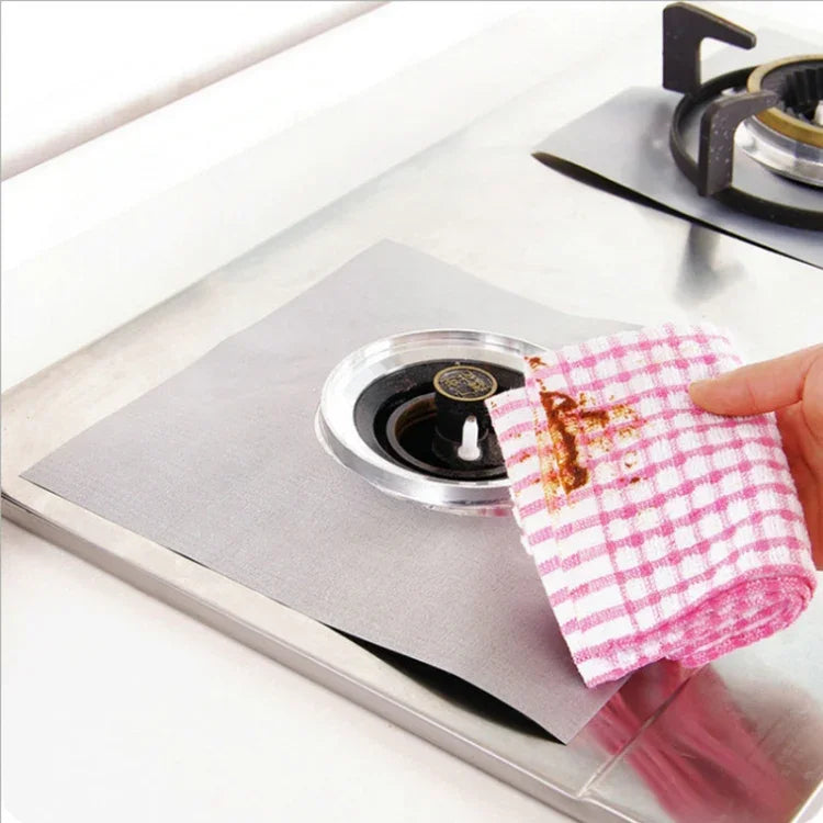 Gas Furnace Surface Ultra-thin Fibre Material Stovetop Protective Cleaning Pad, Size: 27*27cm, 0.2mm (Black), 0.2mm