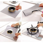 Gas Furnace Surface Ultra-thin Fibre Material Stovetop Protective Cleaning Pad, Size: 27*27cm, 0.2mm (Black), 0.2mm