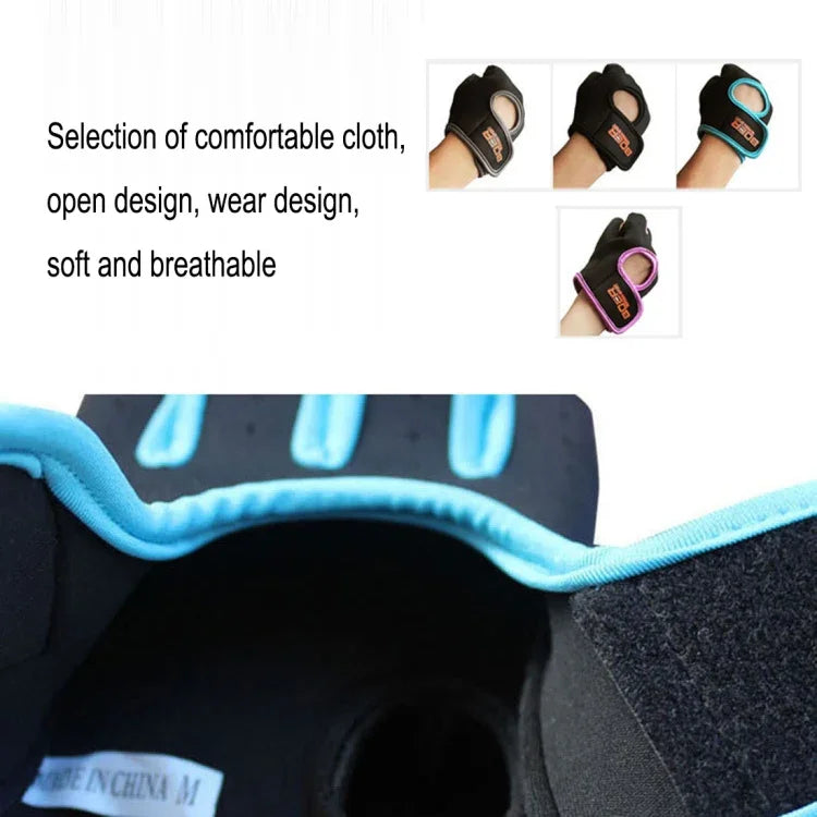 Unisex Half Finger Gloves Outdoors Riding Non-slip Breathable Sports Gloves, Size: S, Plamar: 16*12*3.0cm, Size: S, Plamar: 16*12*3.0cm