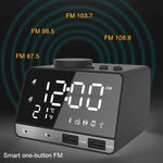 K11 Bluetooth Alarm Clock Speaker Creative Digital Music Clock Display Radio with Dual USB Interface, Support U Disk / TF Card / FM / AUX, EU Plug, EU Plug(Black), EU Plug(White)