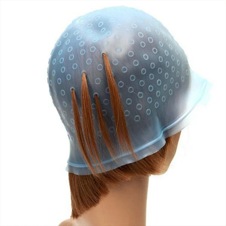High Temperature Resistant Acid and Alkali Silicone Pick Dye Hair Dye Hat, Random Color Delivery, Dye Hat