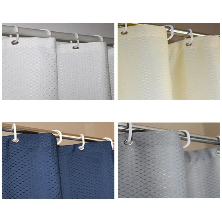Thickening Waterproof And Mildew Curtain Honeycomb Texture Polyester Cloth Shower Curtain Bathroom Curtains,Size:180*180cm, Size:180*180cm