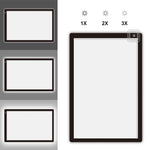 A2 Size 23W 12V  LED Three Level of Brightness Dimmable Acrylic Copy Boards for Anime Sketch Drawing Sketchpad, with Power Adapter, A2 with Power Adapter