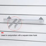 15x30mm Supermarket Shelves Display Electroplated Square Crossbar hook Bracket, Length: 1m, Crossbar Hook