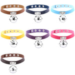 2 PCS Japanese Punk Style Rock Leather Collar Bell Pendant Female Clavicle Neck Necklace, Random Color Delivery, LD01