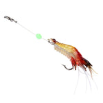 Luminous Shrimp Shape Fishing Lures Artificial Fishing Bait with Hook, Length: 7cm, Yellow Red