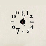 Lovelife WC37130 Acrylic English Digital DIY Stereo Wall Clock Wall Stick Clock