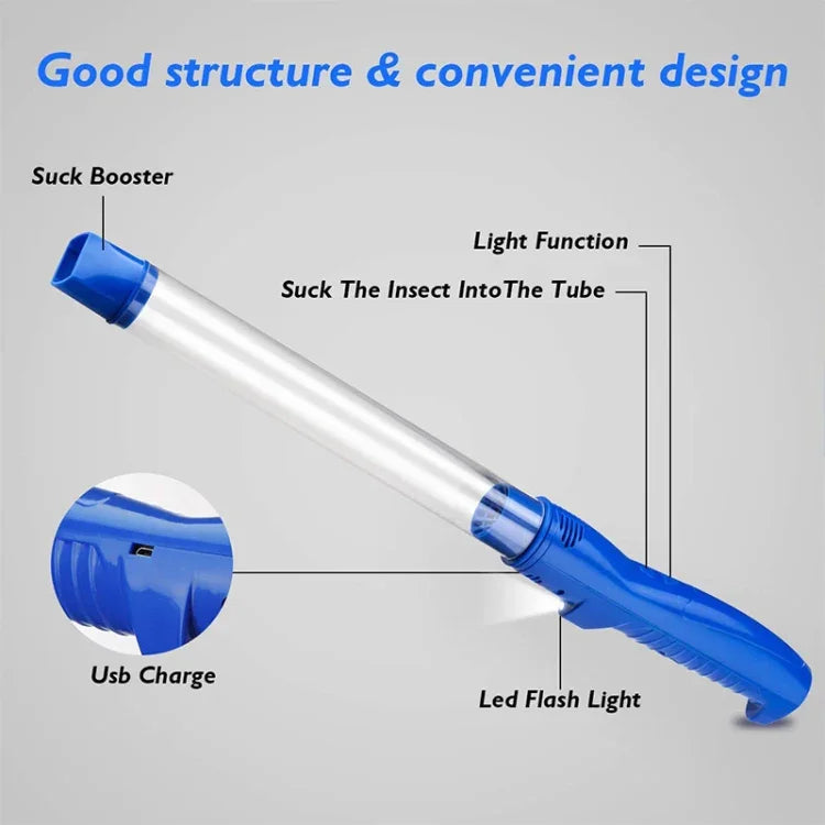SK818 USB Charging Insects Bugs Suction Traps Electric Pest Spider Catcher with LED Light, SK818 Blue
