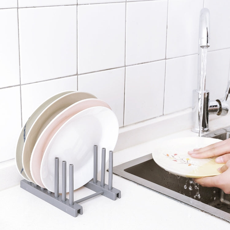 3 PCS Multi-function Kitchen Removable Plastic House Dish Rack Shelves, Random Color Delivery, Dish Rack Shelves