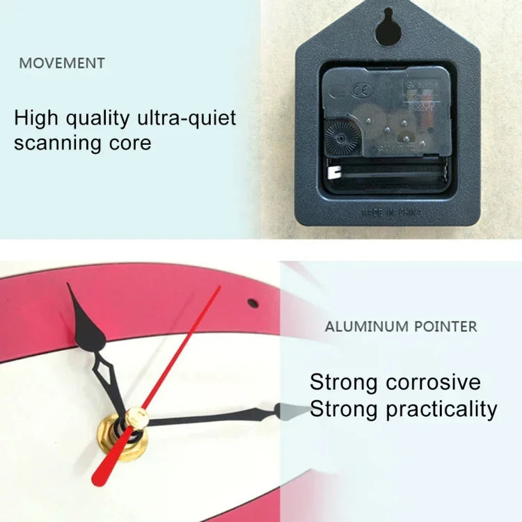11*10 inch Children Bedroom Room Decor Battery Operated Shaped Mute Non Ticking Round Wall Quartz Clock, Owl