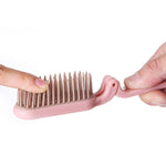 Portable Folding ABS Handle Makeup Hair Comb, Length: 18cm