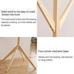 Creative Tree-shaped Solid Wood Floor Hatstand Clothes Hanging Rack,Size: 175x45x45cm, 175x45x45cm (Dark Coffee), 175x45x45cm (White), 175x45x45cm (Wood)