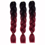 Fashion Color Gradient Individual Braid Wigs Chemical Fiber Big Braids, Random Color Delivery, Length: 60cm, Random Color Delivery