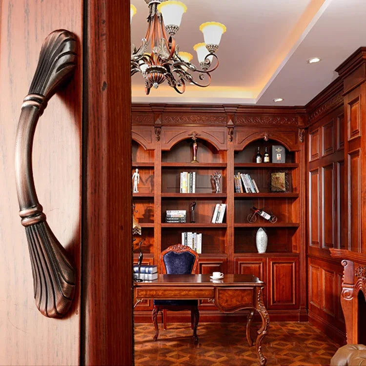 6029-96 Solid Wood Furniture Cabinet Handle Red Bronze Handles, 6029-96