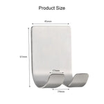 Stainless Steel Plug Power Cord Hook Bathroom Non-perforated Storage Rack, Size: 61x45mm, Stainless Steel Plug Power Cord Hook