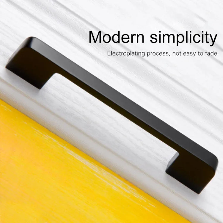 6613-224 Simple Cabinet Door Handle Drawer Wardrobe Zinc Alloy Handle, 6613-224(Black Red)